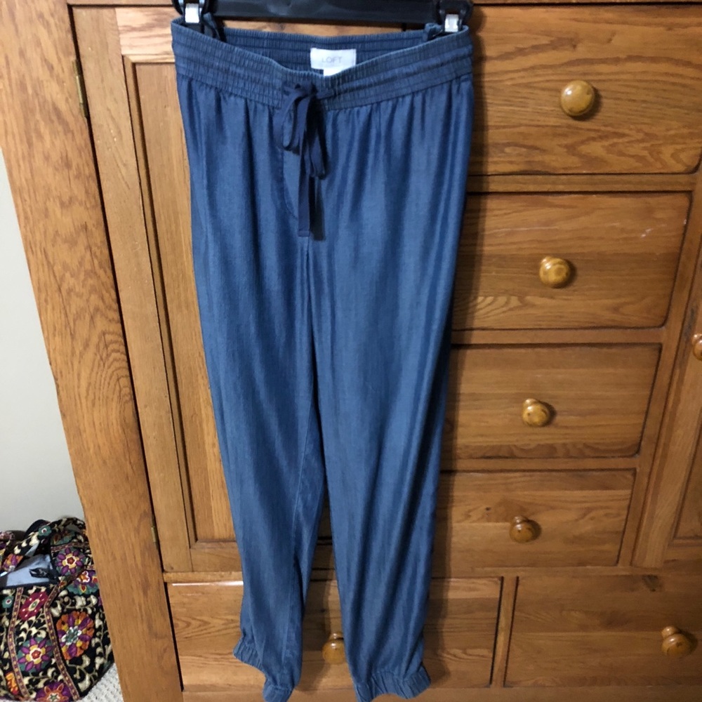 Ann Taylor LOFT denim joggers